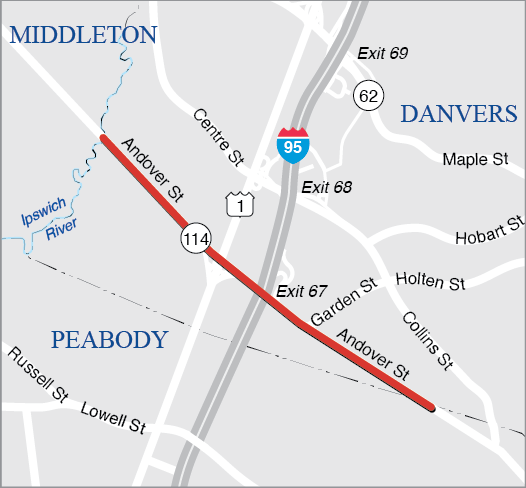 Danvers and Middleton: Resurfacing and Related Work on Route 114
